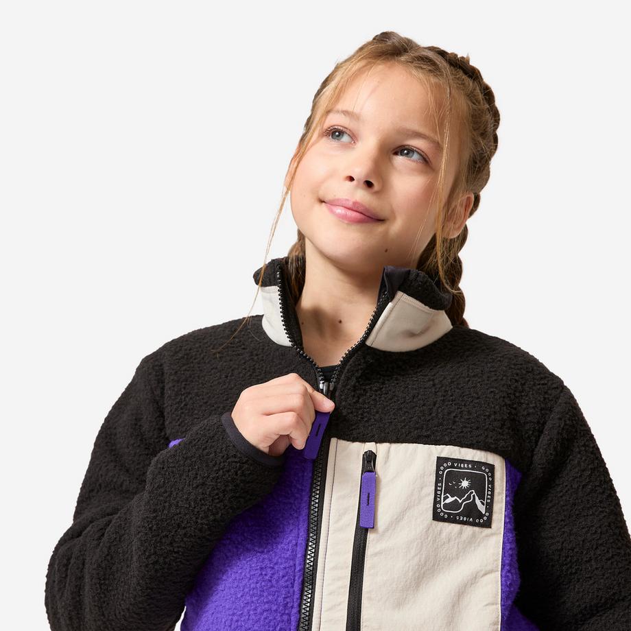 QUECHUA  Veste polaire sherpa chaude enfant 7-15 ans, NH 900 violet 
