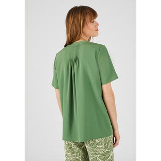 Damart  Bluse mit Falten und Makramee 