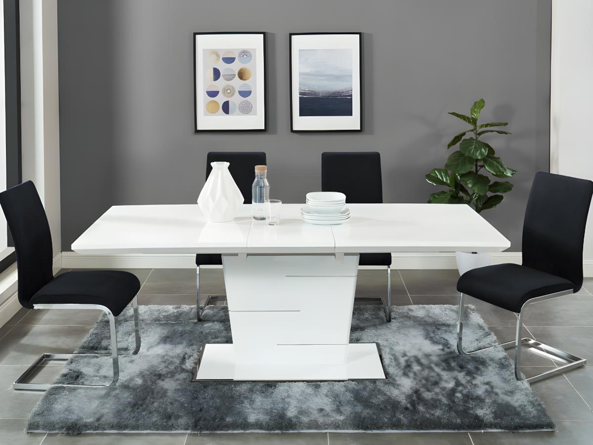 Vente-unique Table à  manger extensible AMELLE 6 à  8 cous MDF Laqué  