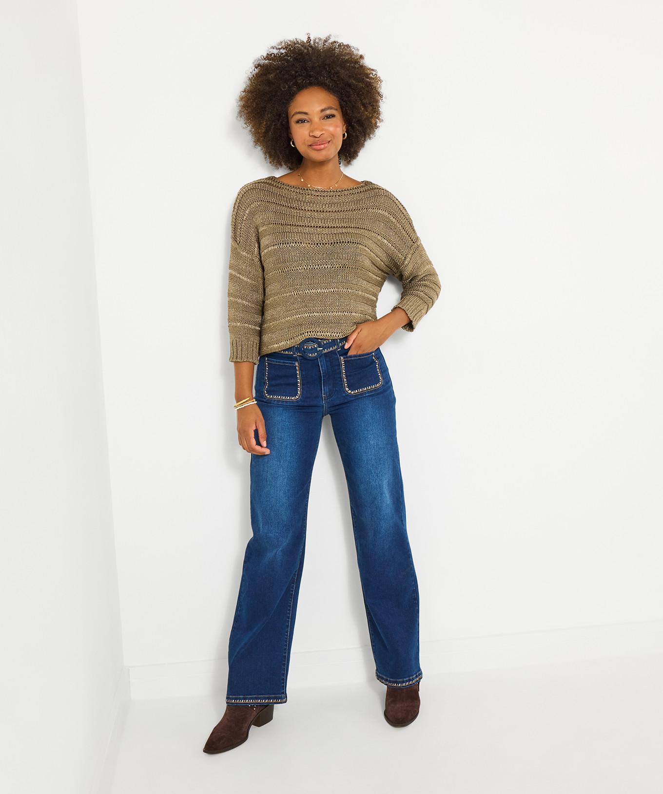 Joe Browns Pullover U-Boot-Ausschnitt Ajourmuster  