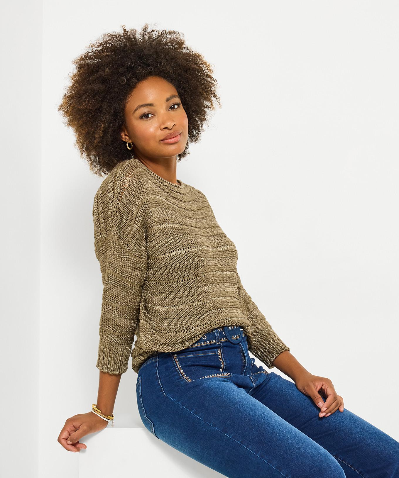 Joe Browns Pullover U-Boot-Ausschnitt Ajourmuster  