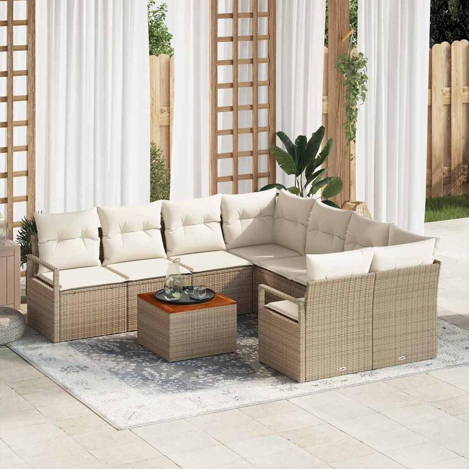 VidaXL Ensemble de canapé de jardin poly rattan  