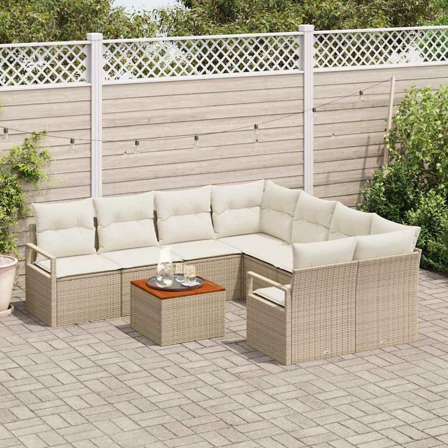 VidaXL Ensemble de canapé de jardin poly rattan  