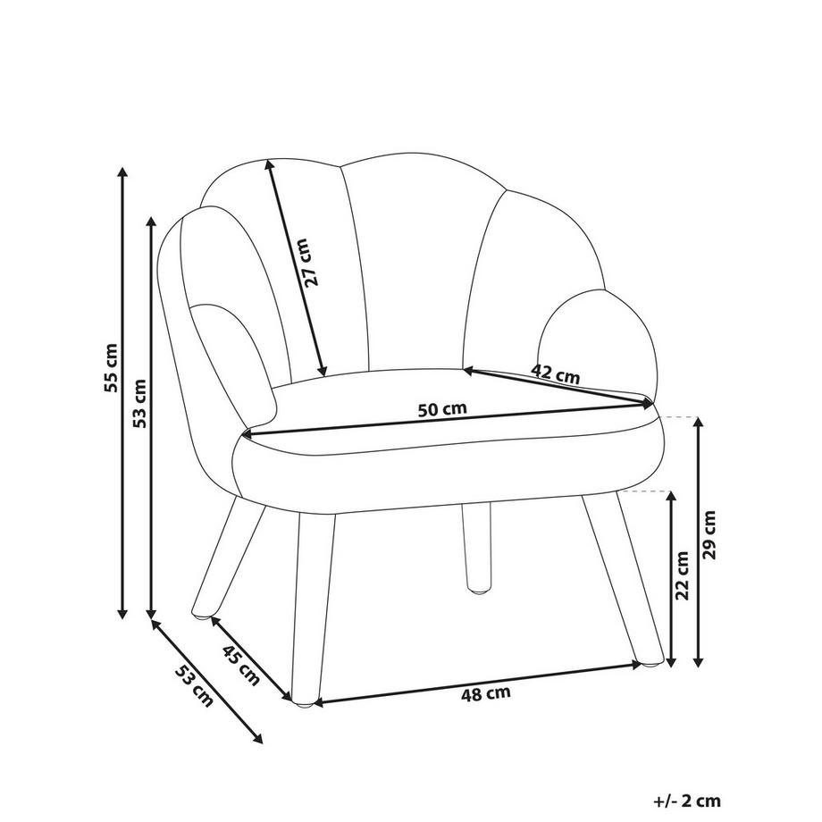 Beliani Poltrona per Bambini en Bouclé Scandinavo MILAND  