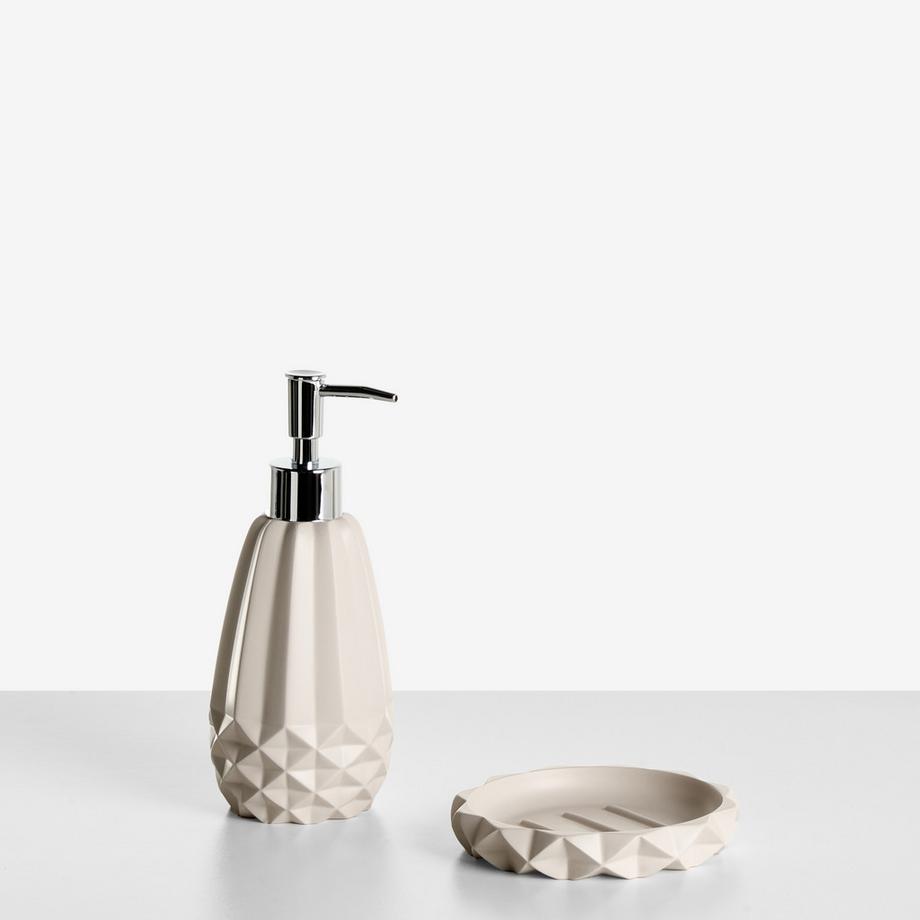 Beliani Set de 5 accessoires de salle de bain en Polyrésine Moderne SAMIRIA  