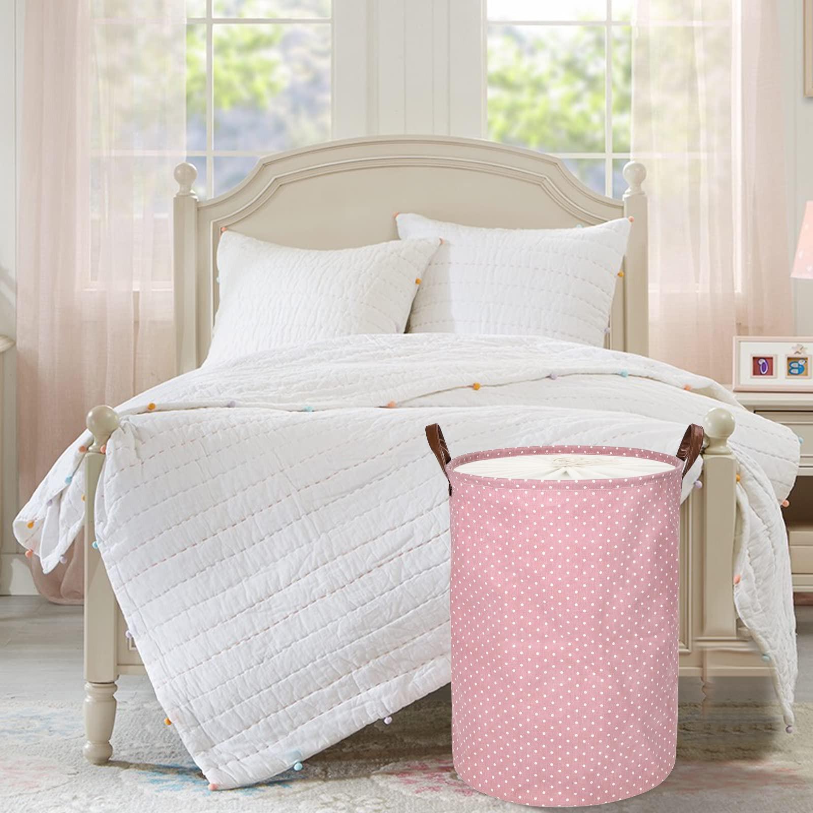 Alopini Paniers à Linge de Rangement Ronds Pliables, Coton  