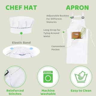 Activity-board  Accessoires de cuisine pour enfants, jouet en bois avec toque, tablier, couteau de sécurité pour enfants, formes 