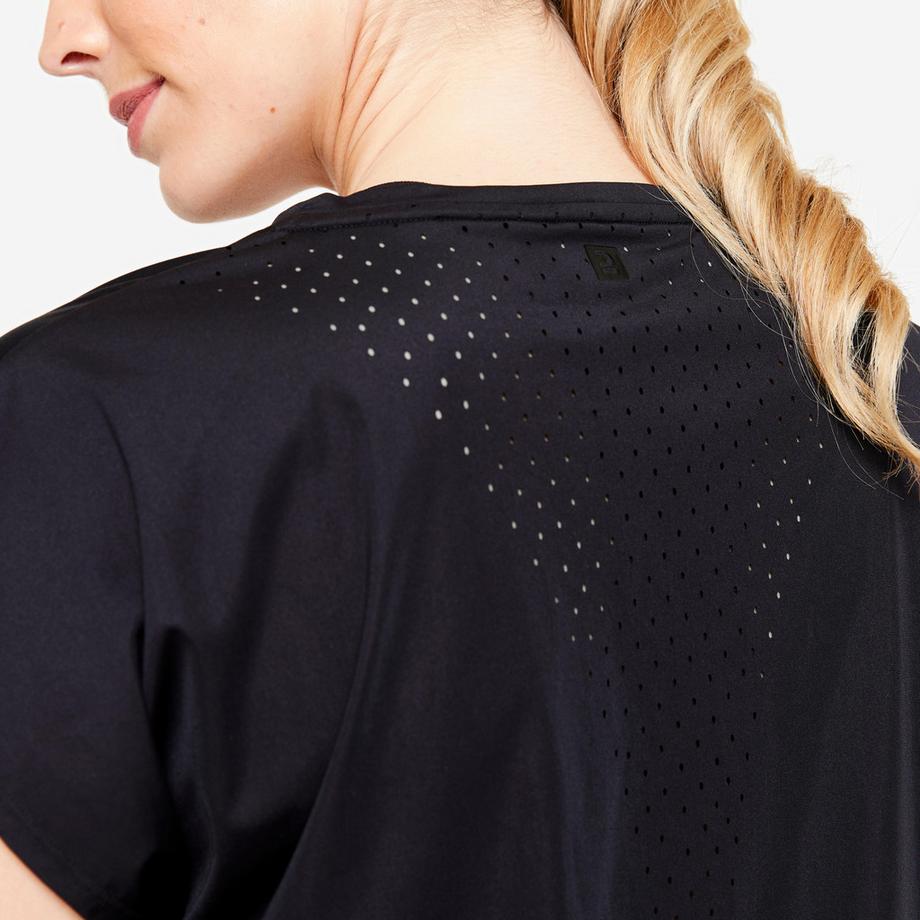 DOMYOS  T-shirt donna maniche corte ampio elasticizzato 