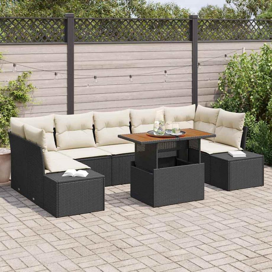 VidaXL Canapé de jardin poly rattan  