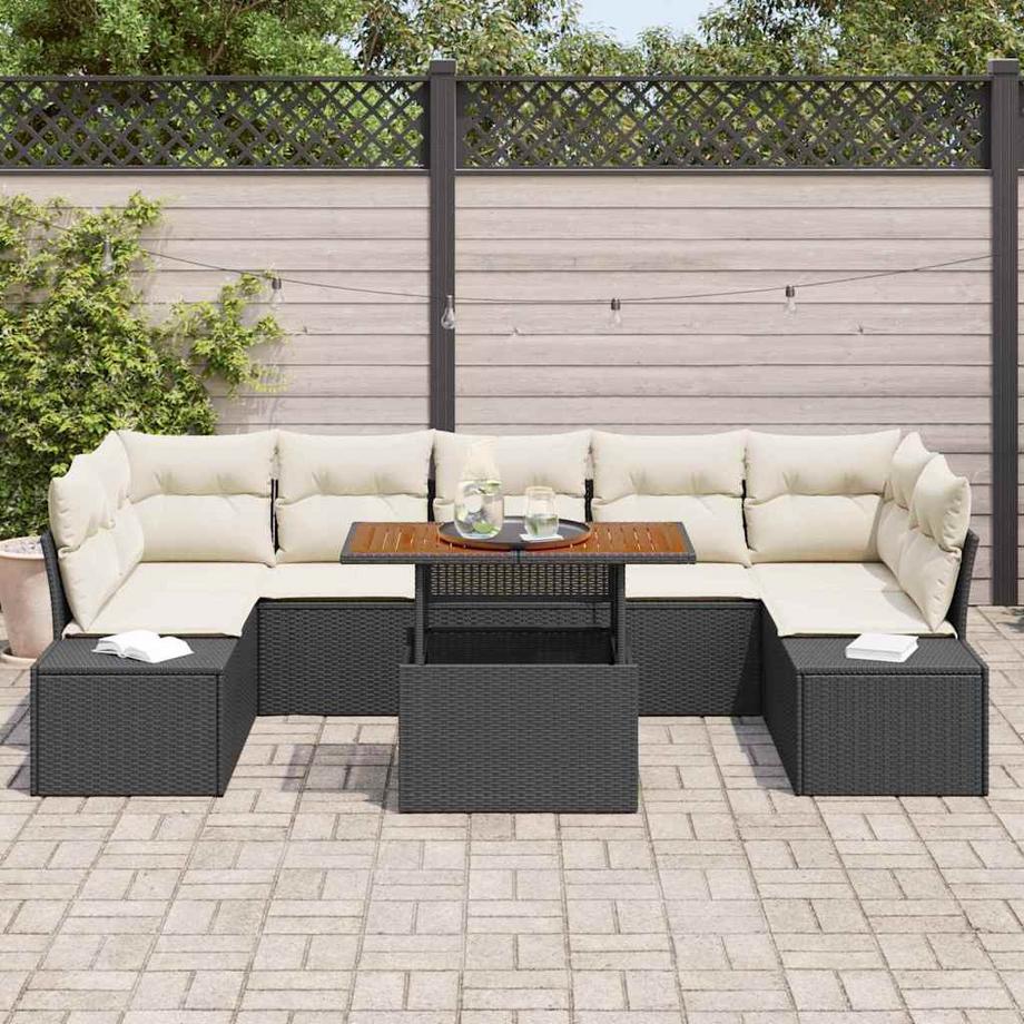 VidaXL Canapé de jardin poly rattan  