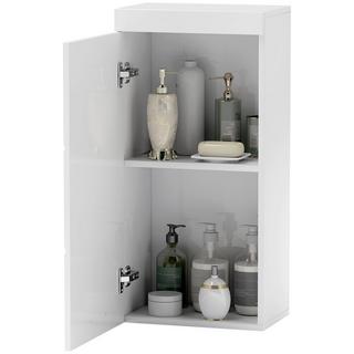 Northio Armoire murale avec porte, armoire de salle de bain, armoire de cuisine à 2 niveaux, armoire à pharmacie murale blanc 37,2 x 24,5 x 76,8 cm  