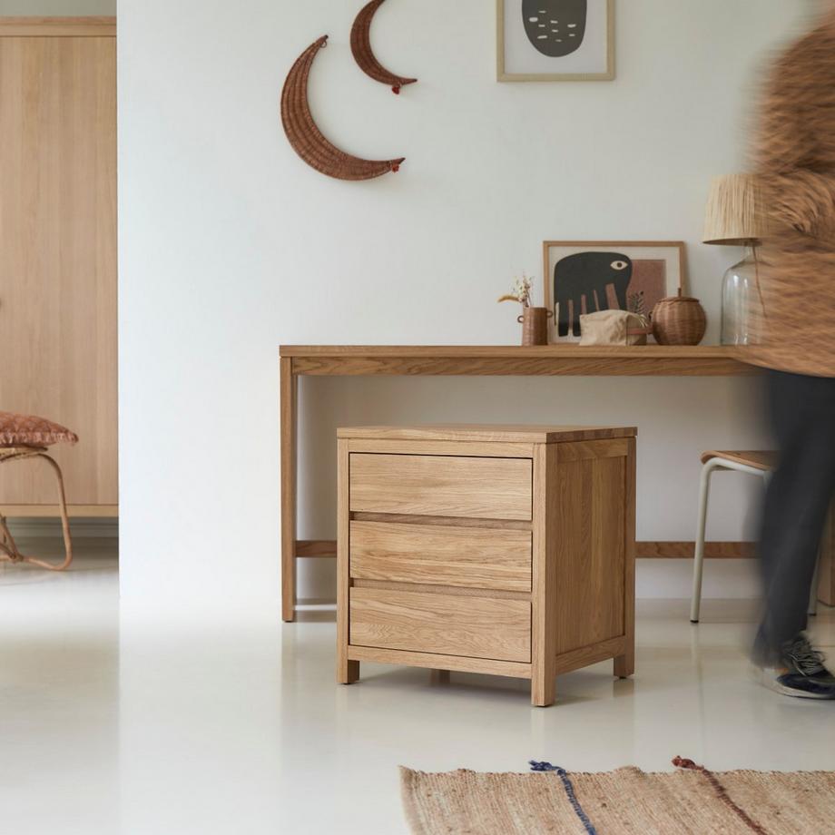 Tikamoon Caisson de rangement enfant en chêne Eden  