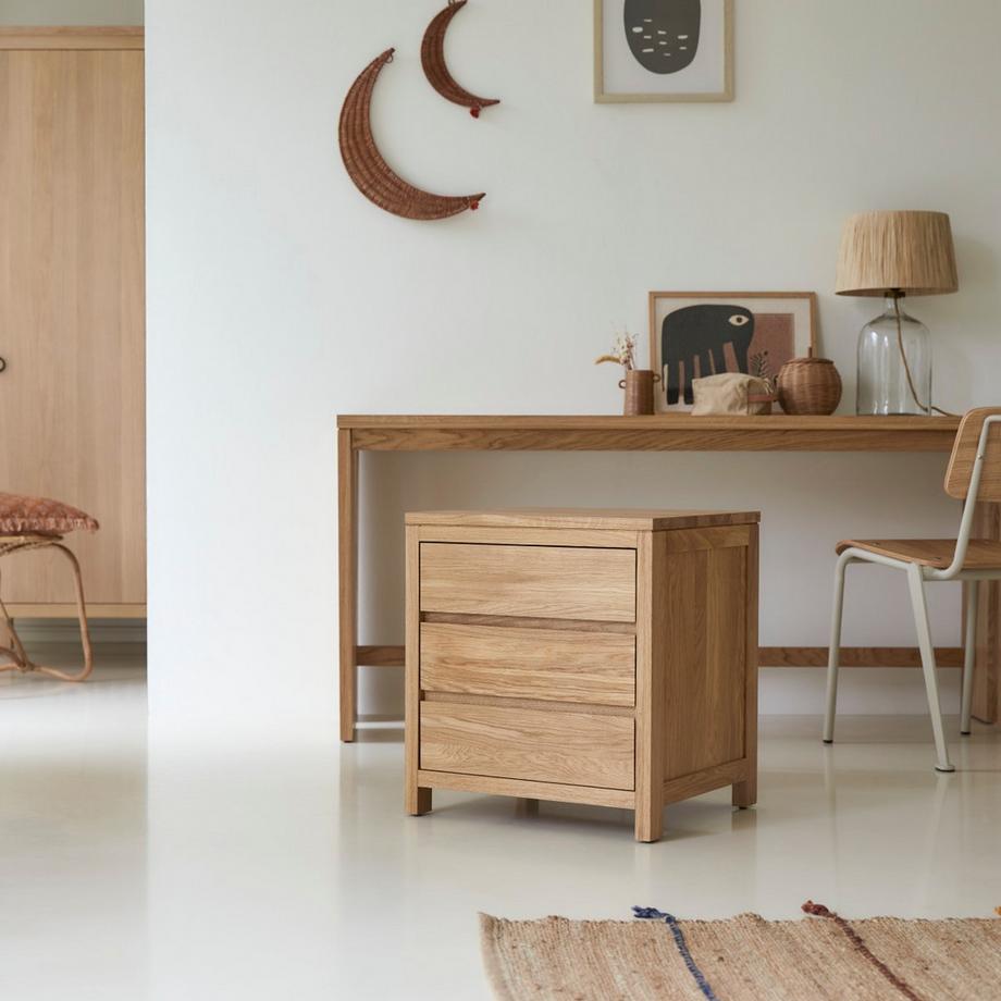 Tikamoon Caisson de rangement enfant en chêne Eden  