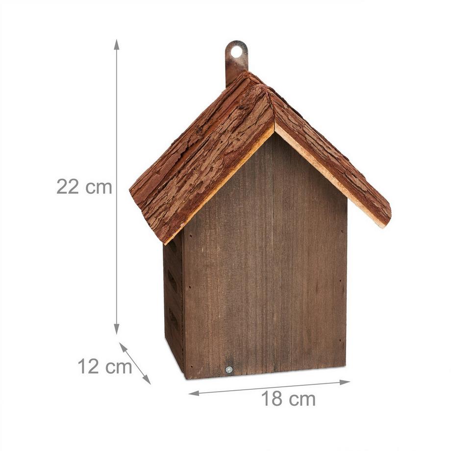 B2X Maison de coccinelle en bois marron  
