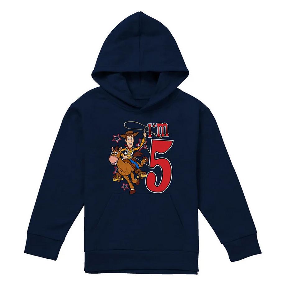 I'm 5 Felpa Con Cappuccio Compleanno Legno