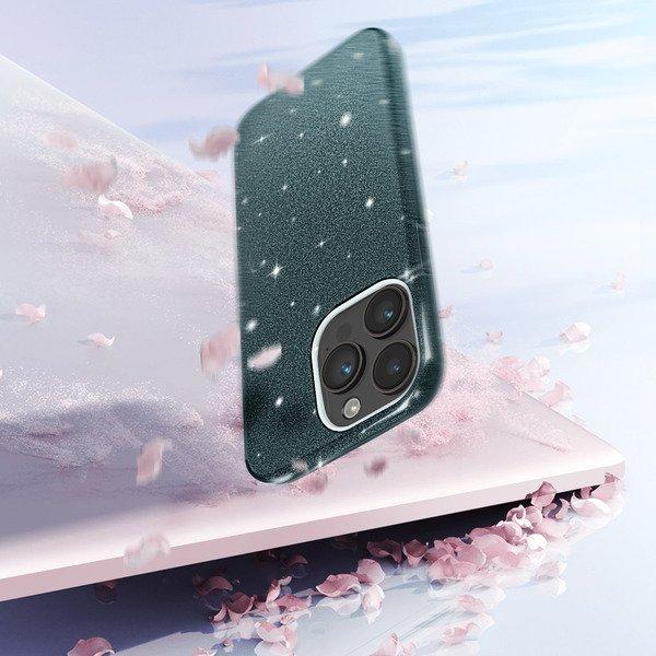 Avizar  Cover Paillette iPhone 14 Pro blu avio 