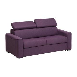 LINEA SOFA Schlafsofa 3-Sitzer - Liegefläche: 140 cm - Matratzenhöhe: 16 cm mit Memory Schaum - Stoff - Violett - VIZIR  