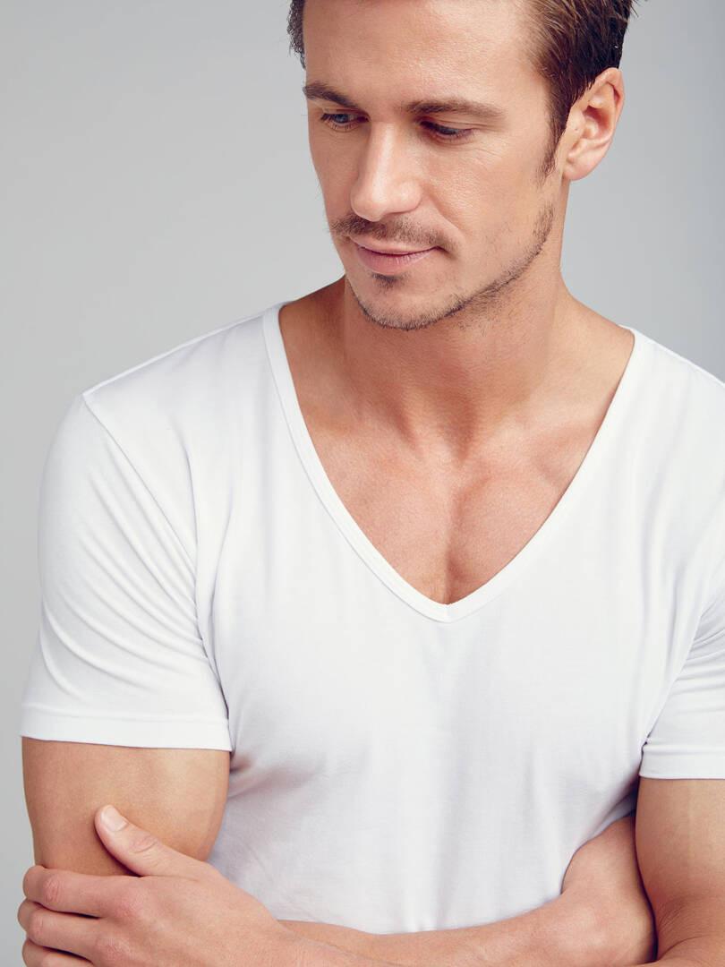 JOCKEY Cotton+ Kurzarm V-Ausschnitt T-Shirt 2er-Pack  