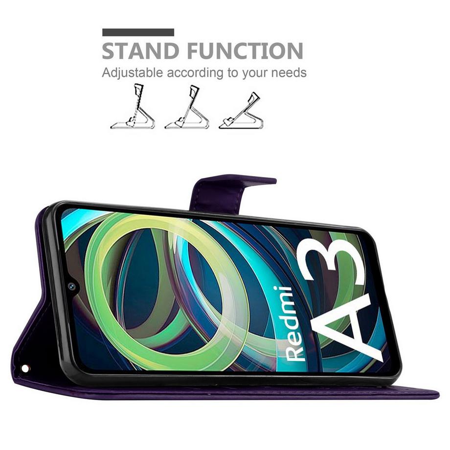 Cadorabo  Custodia per Xiaomi RedMi A3 / A3X cover fiori design 