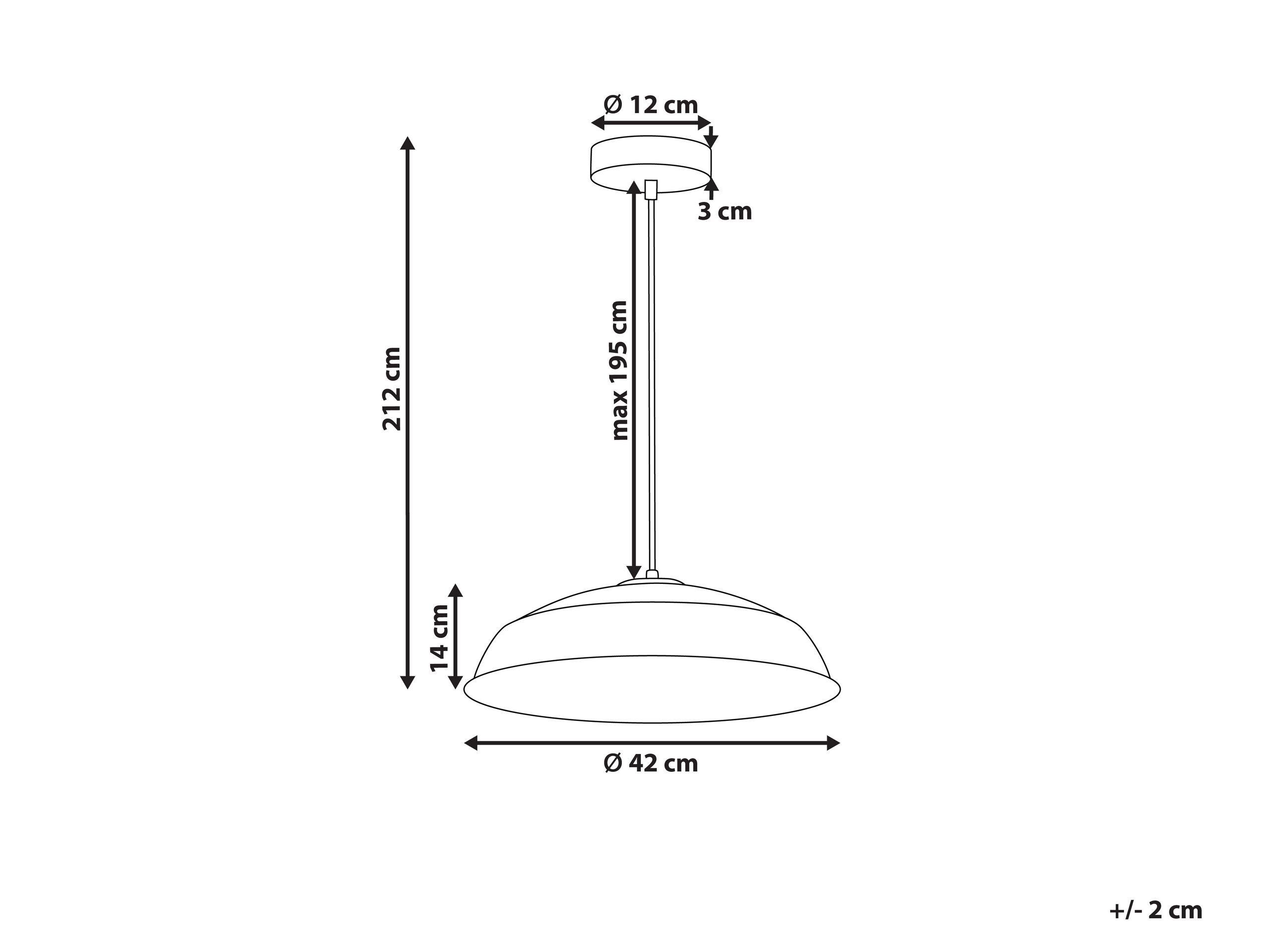 Beliani Lampe suspension en Métal Industriel MINILLAS  