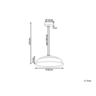 Beliani Lampe suspension en Métal Industriel MINILLAS  