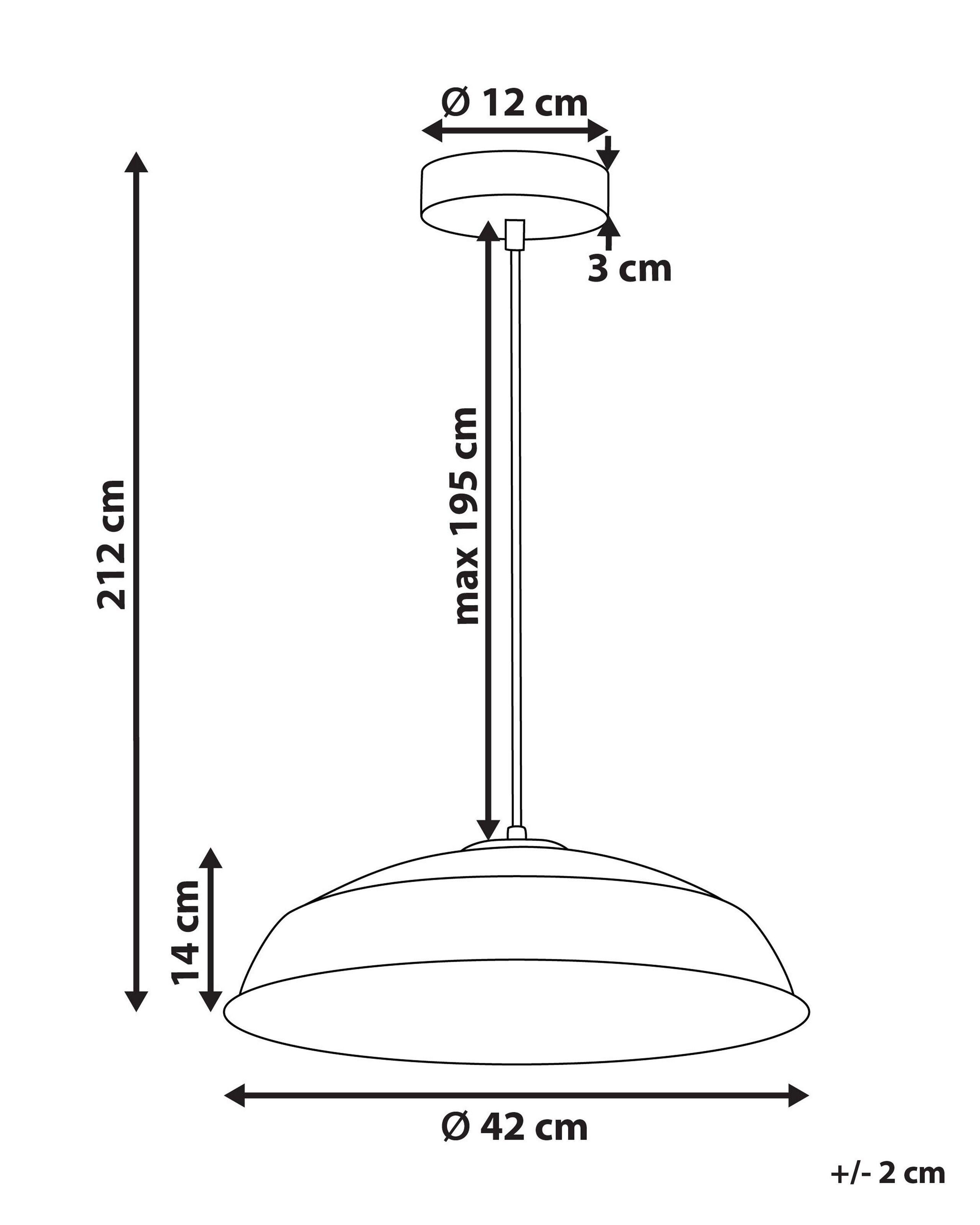 Beliani Lampadario en Ferro Industriale MINILLAS  