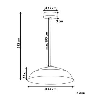 Beliani Lampadario en Ferro Industriale MINILLAS  