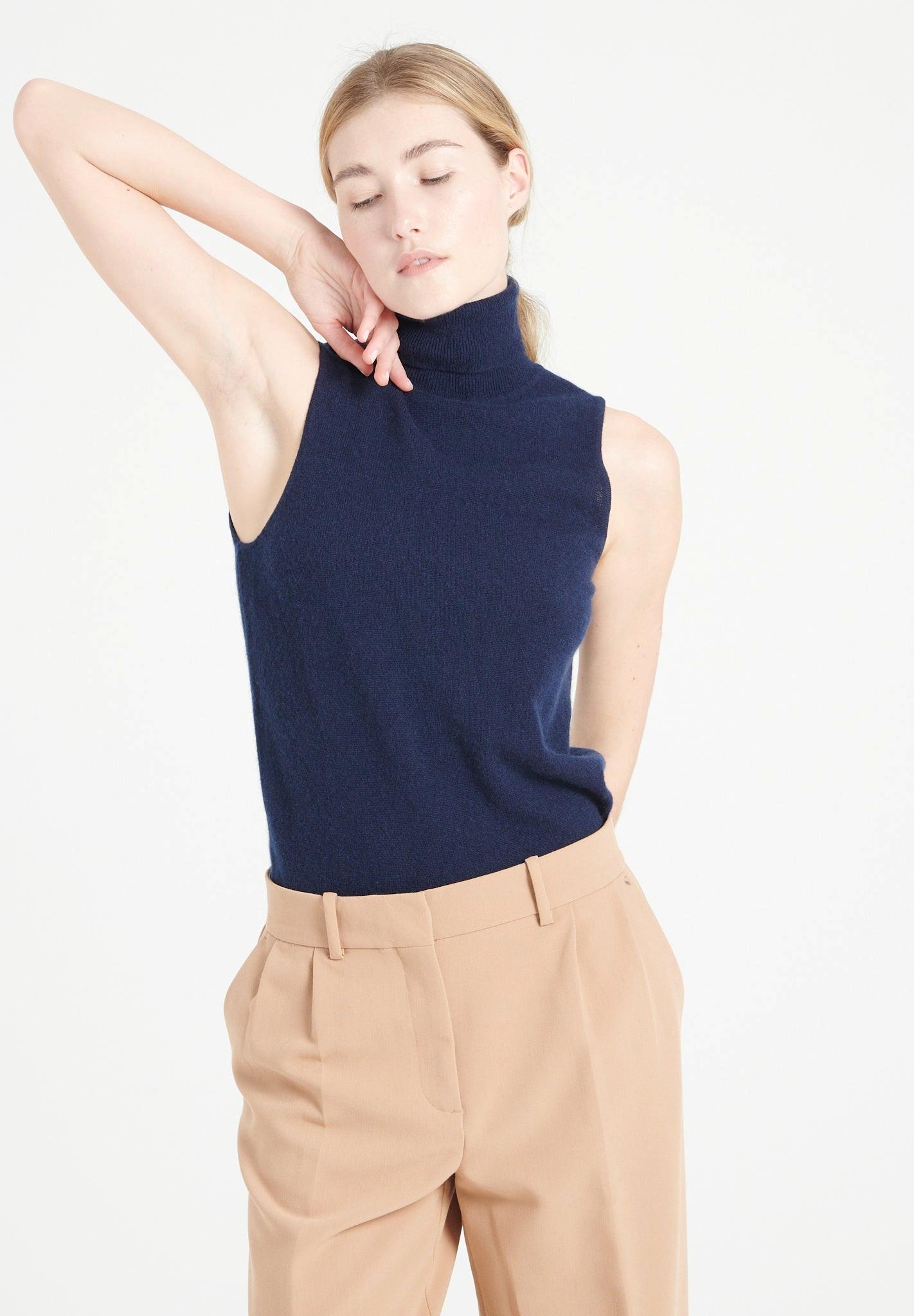 Studio Cashmere8 LILLY 13 Maglia Dolcevita Senza Maniche  