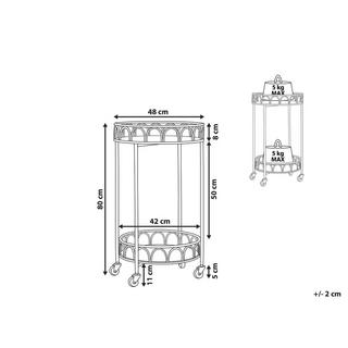 Beliani Servierwagen aus Eisen Glamourös SHAFTER  
