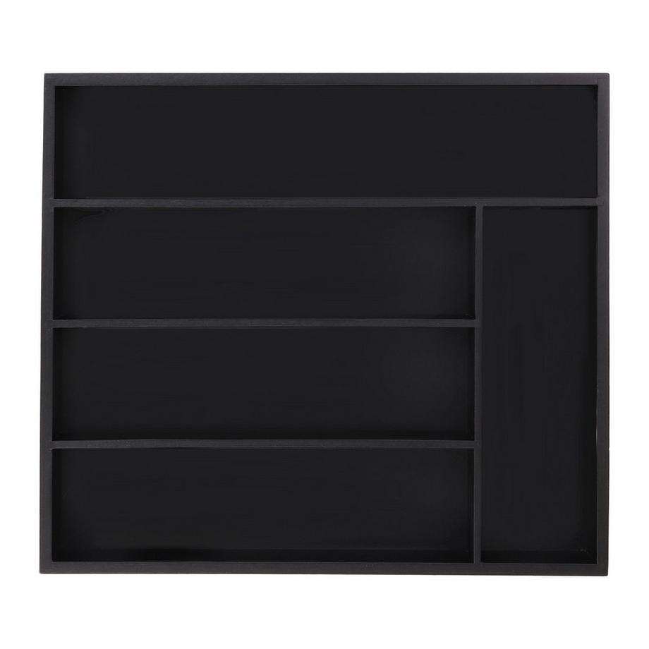 B2X  Schwarzer Besteckkasten 5 Fächer 