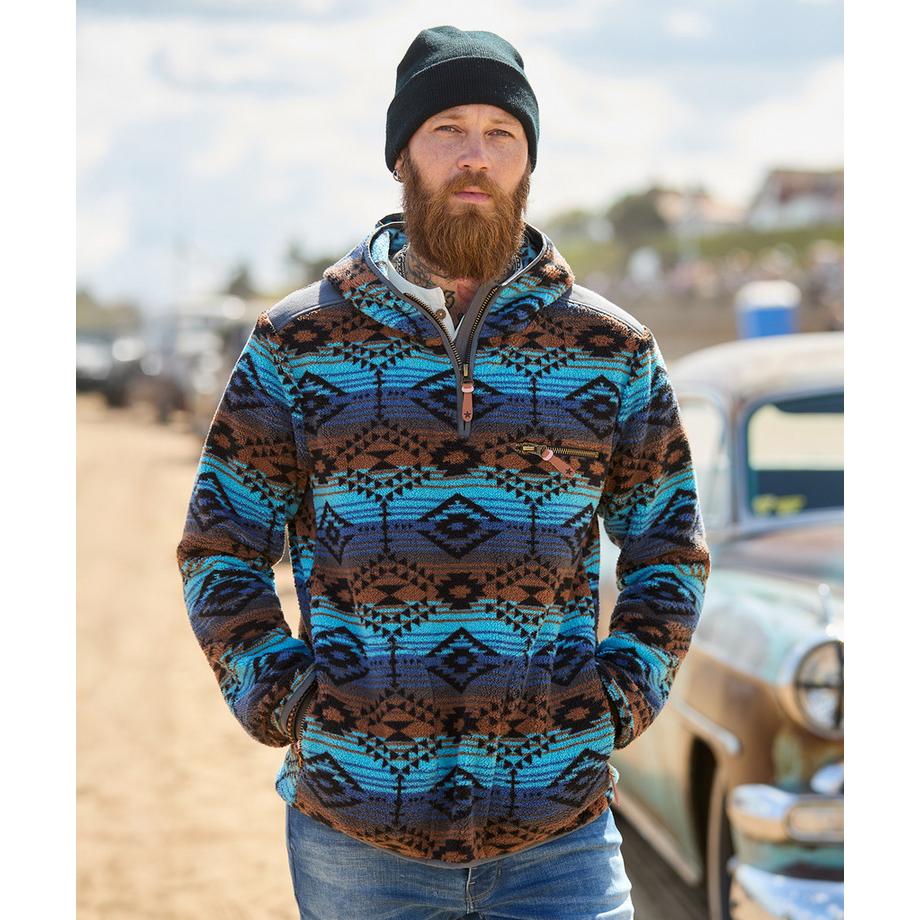 Joe Browns Sweat à Capuche Polaire Motif Aztèque Fermeture Éclair  