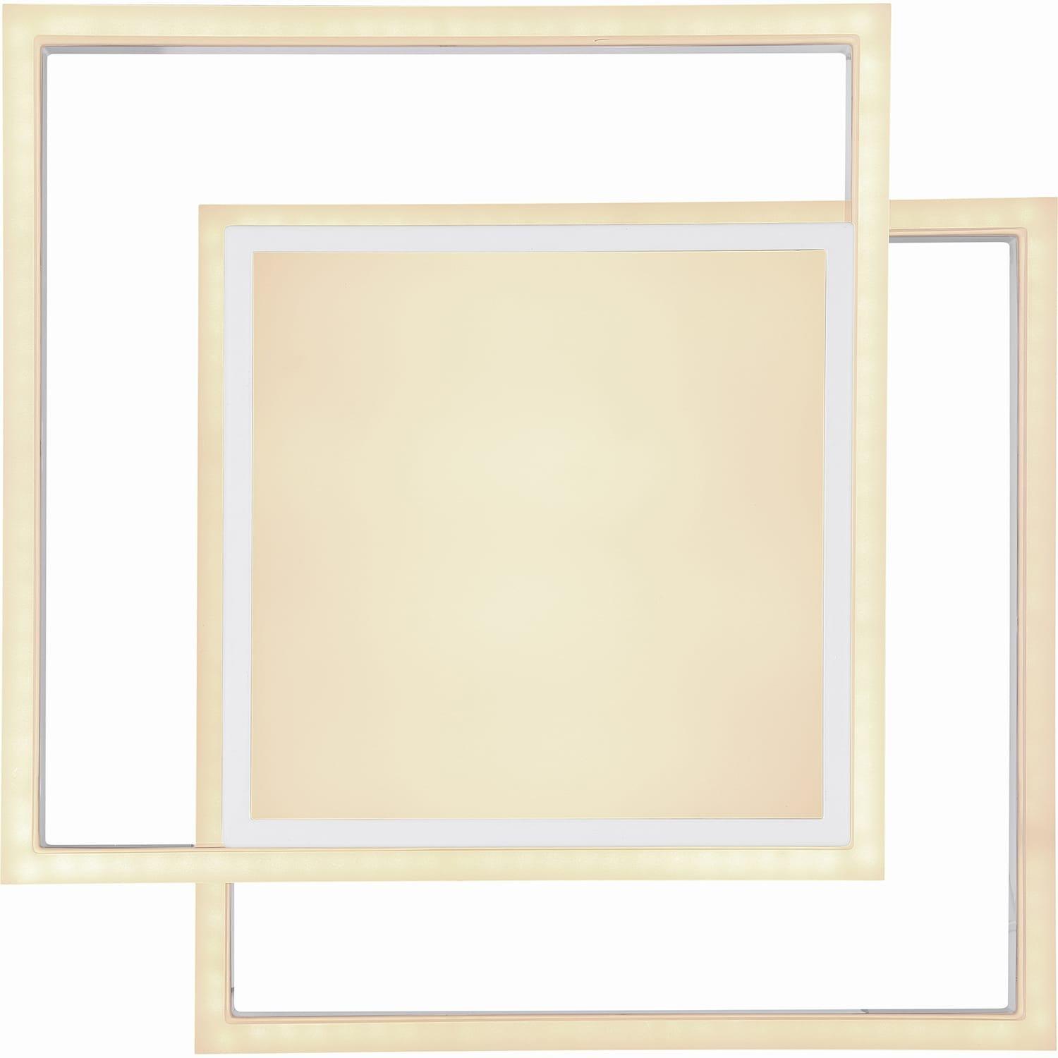 mutoni Plafonnier Squares métal blanc 1xLED 42x42x11  