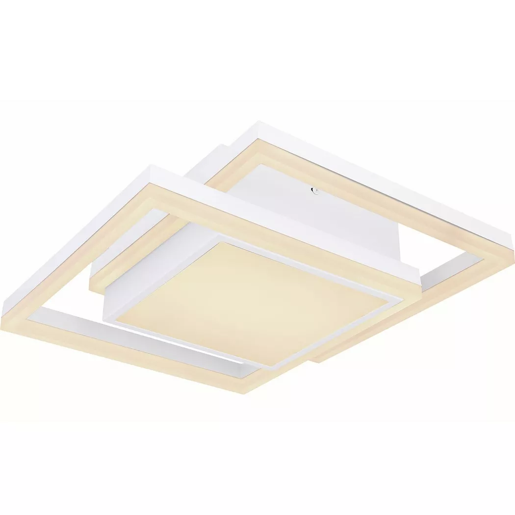 mutoni – Deckenleuchte Squares Metall weiss 1xLED 42x42x11, One Size, Weiss