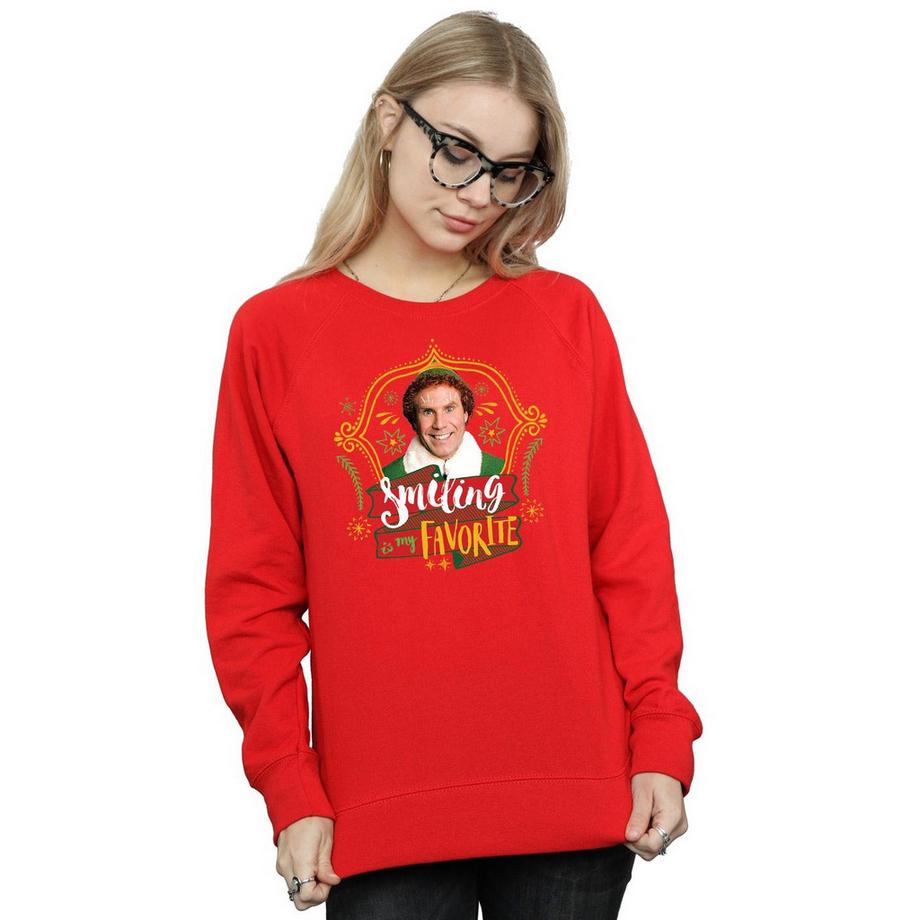 Elf Smiling Is My Favorite Sweatshirt  