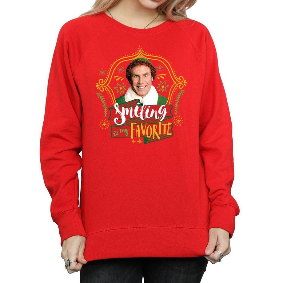Elf Smiling Is My Favorite Sweatshirt  