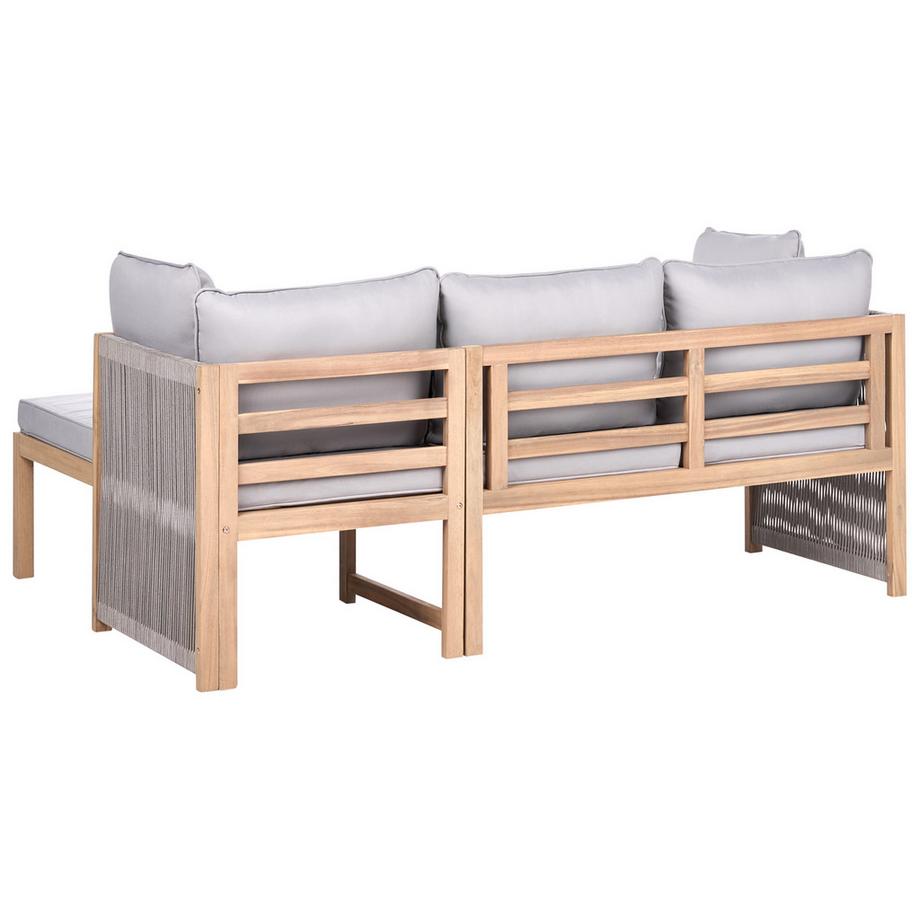 Beliani Set divani con tavolino en Legno d'acacia certificato Boho ARABBA  