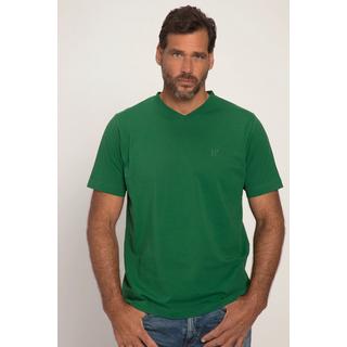 JP1880  T-shirts, collection Basic, lot de 2. Col en V et manches courtes vert émeraude 