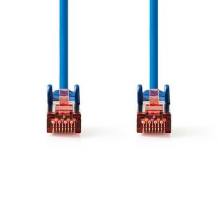 Nedis  Câble réseau CAT6 | RJ45 Mâle | RJ45 Mâle | S/FTP | 15,0 m | Rond | LSZH | Bleu | Étiquette 