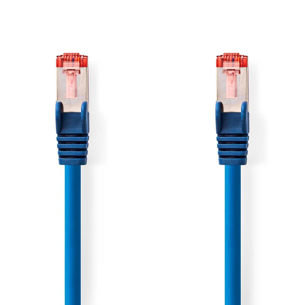 Nedis  Câble réseau CAT6 | RJ45 Mâle | RJ45 Mâle | S/FTP | 15,0 m | Rond | LSZH | Bleu | Étiquette 