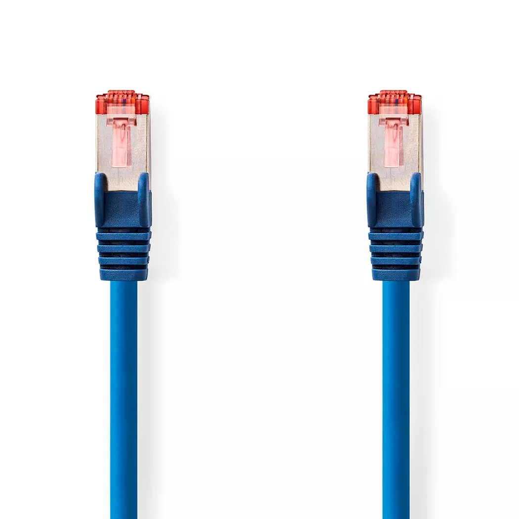 Nedis – CAT6-Netzwerkkabel | RJ45-Stecker S/FTP 15,0 m Rund LSZH Blau Etikett, One Size