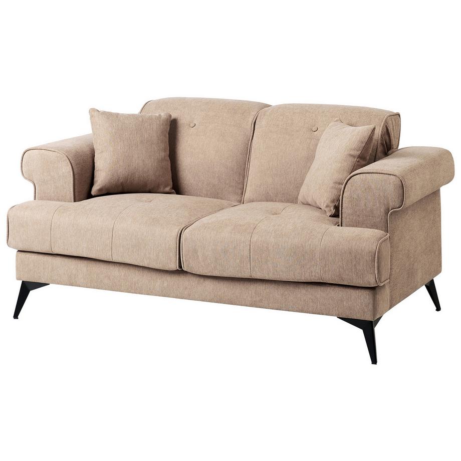 Beliani 2 Sitzer Sofa aus Stoff Minimalistisch SKIVE  