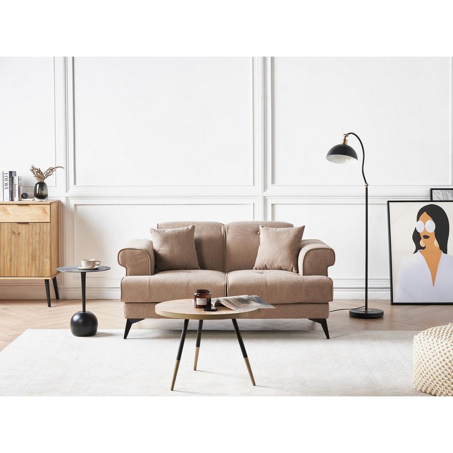 Beliani Canapé 2 places en Tissu Minimaliste SKIVE  