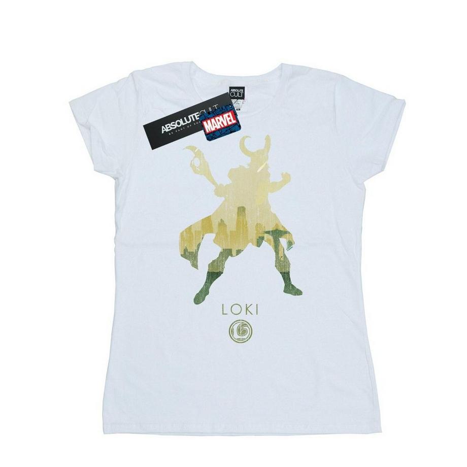 MARVEL Loki Silhouette T-Shirt Grafica  