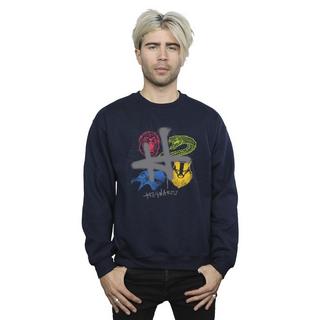 Harry Potter Hogwarts Häuser Rundhals Sweatshirt  