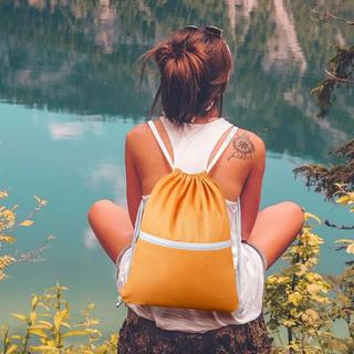 Only-bags.store Turnbeutel mit Außentasche und Innentasche  