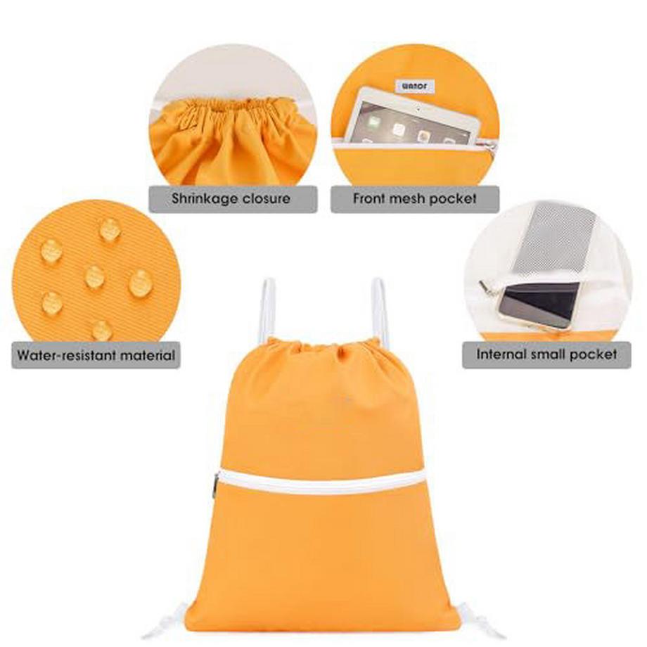 Only-bags.store Turnbeutel mit Außentasche und Innentasche  