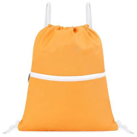 Only-bags.store Rucksack mit Kordelzug Turnbeutel Turnbeutel mit Außentasche Verstellbarer Kordelzug Turnbeutel mit Innentasche für Sport und Reisen  