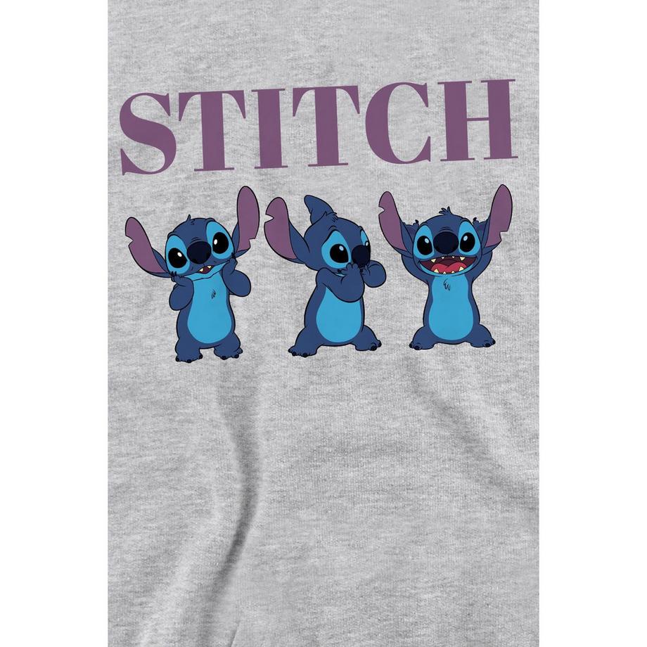Lilo & Stitch Stitch Felpa Girocollo Stampa Grafica  