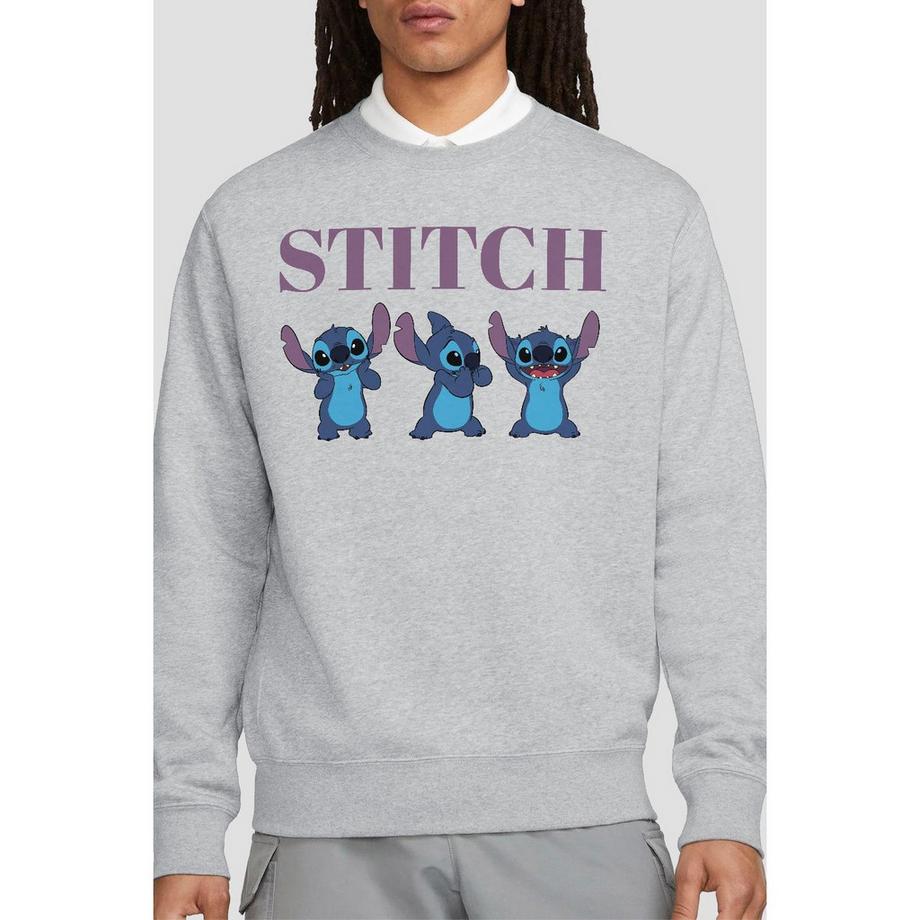 Lilo & Stitch Stitch Felpa Girocollo Stampa Grafica  