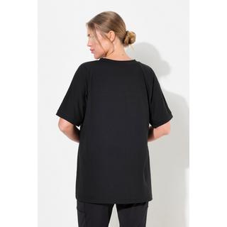 Ulla Popken  T-shirt technique, col en V et manches courtes, matière recyclée 